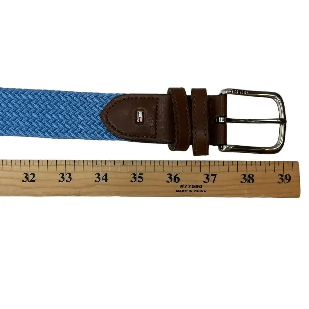 TOMMY HILFIGER Blue Fabric Belt SZ SM